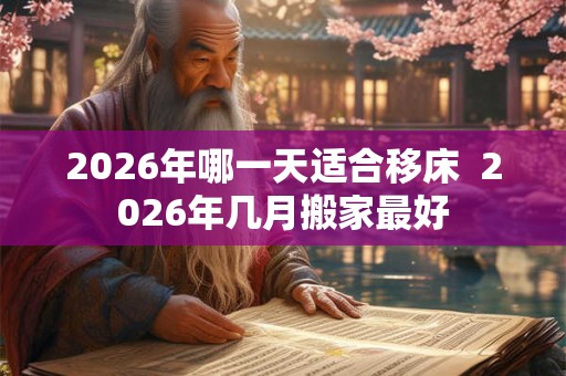 2026年哪一天适合移床  2026年几月搬家最好