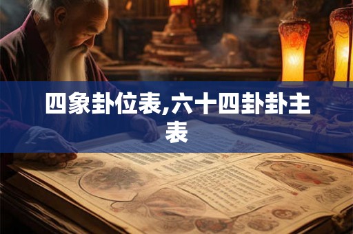 四象卦位表,六十四卦卦主表