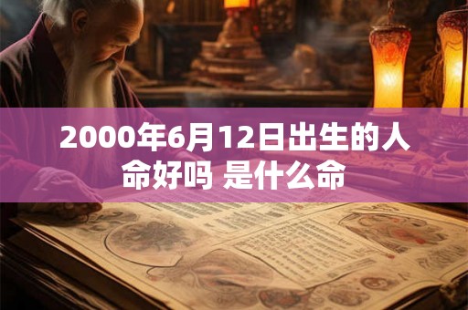 2000年6月12日出生的人命好吗 是什么命