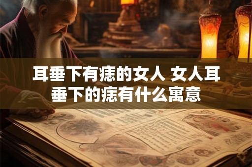 耳垂下有痣的女人 女人耳垂下的痣有什么寓意