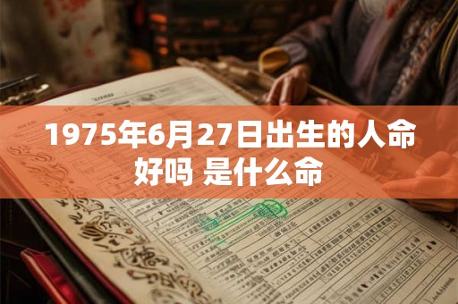 1975年6月27日出生的人命好吗 是什么命