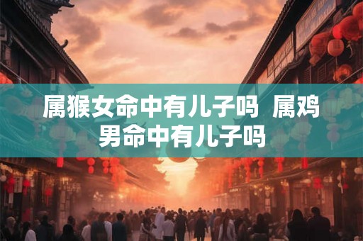 属猴女命中有儿子吗  属鸡男命中有儿子吗