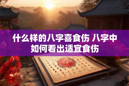 什么样的八字喜食伤 八字中如何看出适宜食伤