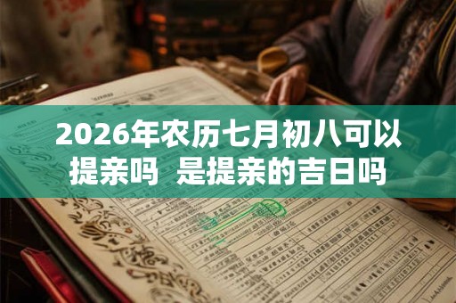 2026年农历七月初八可以提亲吗  是提亲的吉日吗