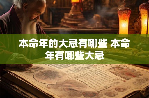 本命年的大忌有哪些 本命年有哪些大忌 本命年的大忌有哪些 本命年有哪些大忌