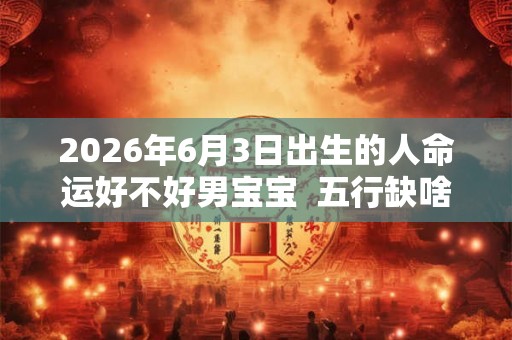 2026年6月3日出生的人命运好不好男宝宝 五行缺啥 2026年6月3日出生的人命运好不好男宝宝 五行缺啥