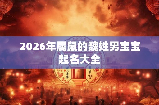 2026年属鼠的魏姓男宝宝起名大全