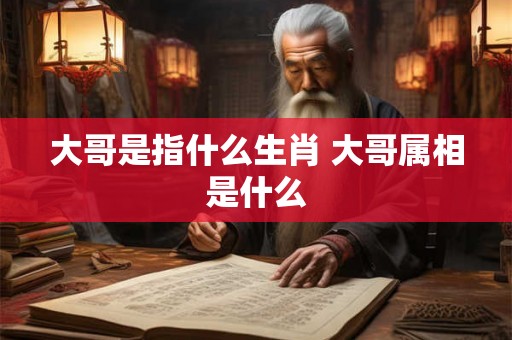 大哥是指什么生肖 大哥属相是什么