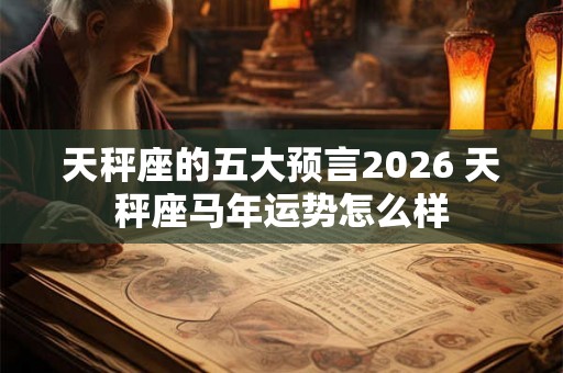 天秤座的五大预言2026 天秤座马年运势怎么样