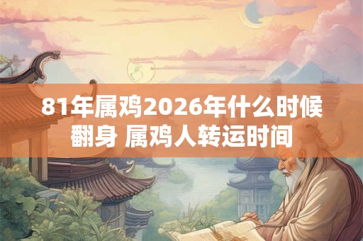 81年属鸡2026年什么时候翻身 属鸡人转运时间