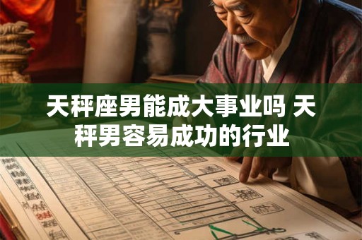 天秤座男能成大事业吗 天秤男容易成功的行业