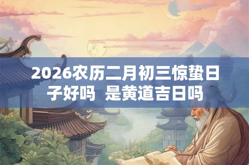 2026农历二月初三惊蛰日子好吗  是黄道吉日吗