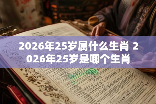2026年25岁属什么生肖 2026年25岁是哪个生肖
