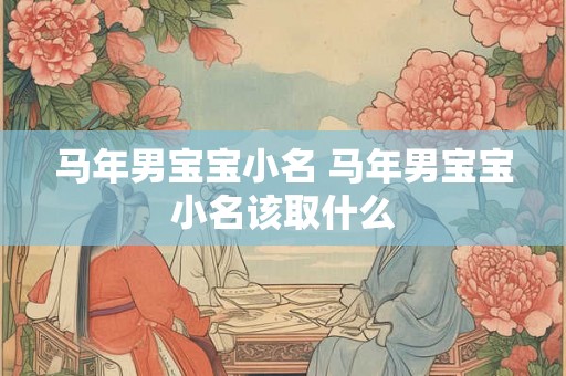 马年男宝宝小名 马年男宝宝小名该取什么 马年男宝宝小名 马年男宝宝小名该取什么