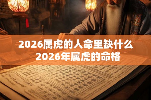 2026属虎的人命里缺什么  2026年属虎的命格