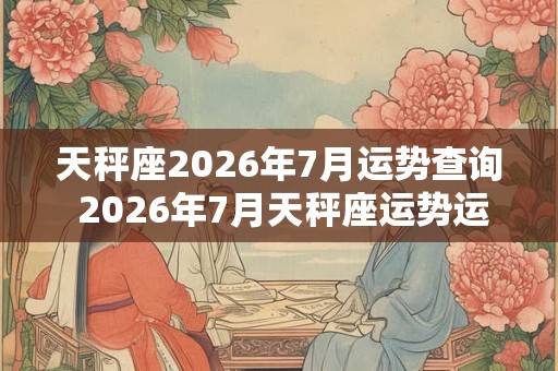 天秤座2026年7月运势查询 2026年7月天秤座运势运程详解