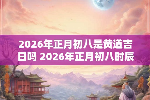 2026年正月初八是黄道吉日吗 2026年正月初八时辰吉凶一览表