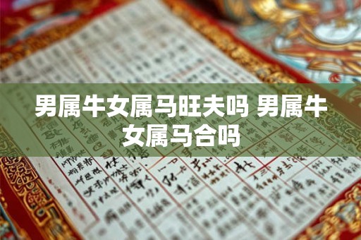 男属牛女属马旺夫吗 男属牛女属马合吗
