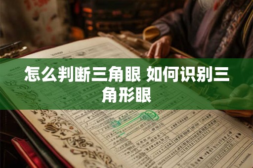 怎么判断三角眼 如何识别三角形眼