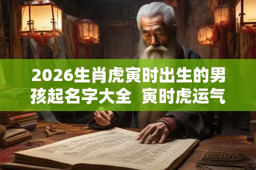 2026生肖虎寅时出生的男孩起名字大全  寅时虎运气怎么样