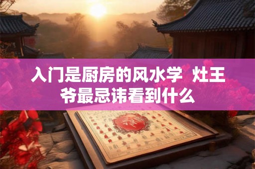 入门是厨房的风水学  灶王爷最忌讳看到什么