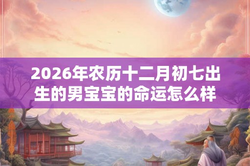 2026年农历十二月初七出生的男宝宝的命运怎么样