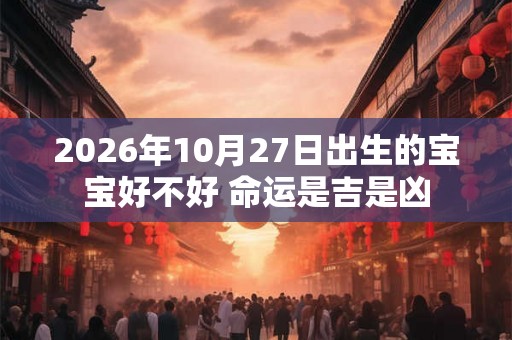 2026年10月27日出生的宝宝好不好 命运是吉是凶