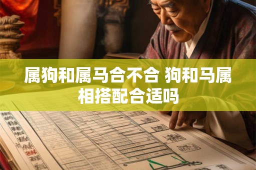 属狗和属马合不合 狗和马属相搭配合适吗