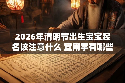 2026年清明节出生宝宝起名该注意什么 宜用字有哪些