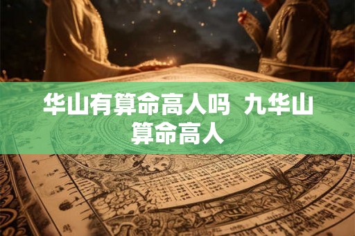 华山有算命高人吗  九华山算命高人