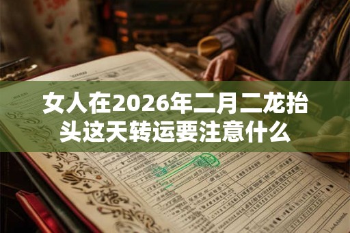 女人在2026年二月二龙抬头这天转运要注意什么