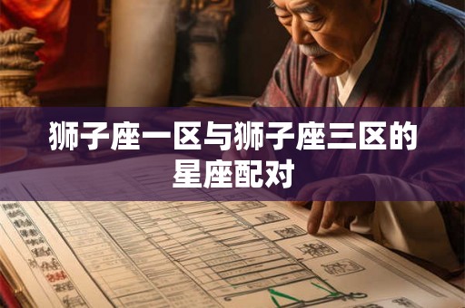 狮子座一区与狮子座三区的星座配对