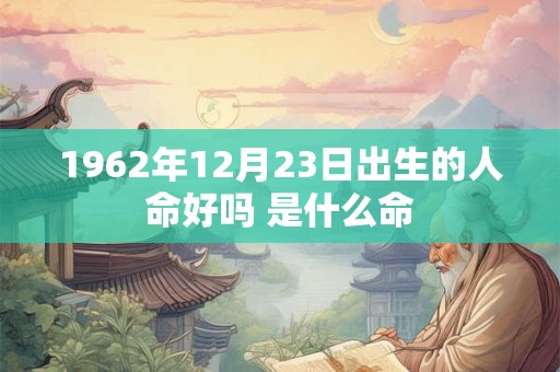 1962年12月23日出生的人命好吗 是什么命