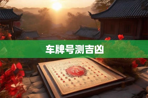 车牌号测吉凶 车牌号测吉凶