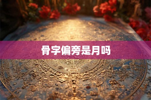 骨字偏旁是月吗