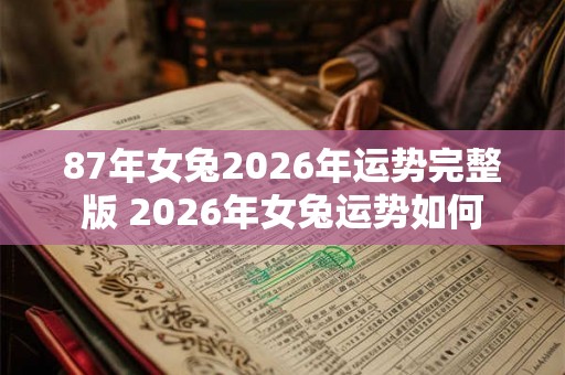 87年女兔2026年运势完整版 2026年女兔运势如何