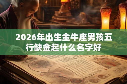 2026年出生金牛座男孩五行缺金起什么名字好