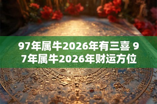 97年属牛2026年有三喜 97年属牛2026年财运方位 97年属牛2026年有三喜 97年属牛2026年财运方位