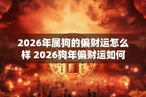 2026年属狗的偏财运怎么样 2026狗年偏财运如何
