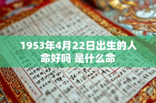 1953年4月22日出生的人命好吗 是什么命
