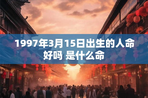 1997年3月15日出生的人命好吗 是什么命 1997年3月15日出生的人命好吗 是什么命