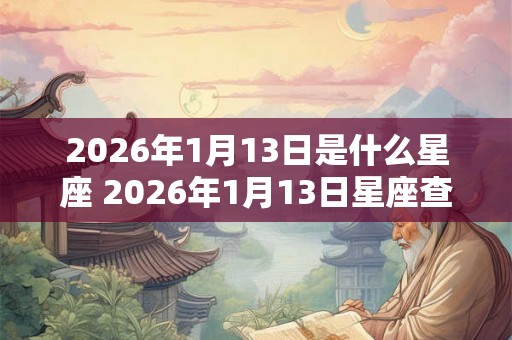2026年1月13日是什么星座 2026年1月13日星座查询