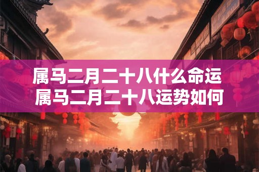 属马二月二十八什么命运 属马二月二十八运势如何 属马二月二十八什么命运 属马二月二十八运势如何