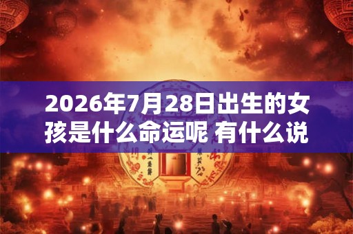 2026年7月28日出生的女孩是什么命运呢 有什么说法
