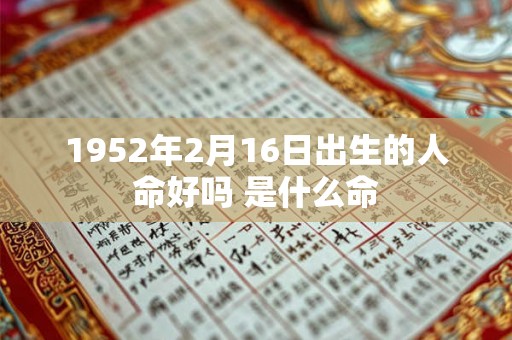 1952年2月16日出生的人命好吗 是什么命