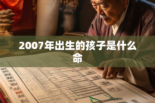 2007年出生的孩子是什么命