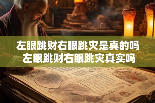 左眼跳财右眼跳灾是真的吗 左眼跳财右眼跳灾真实吗