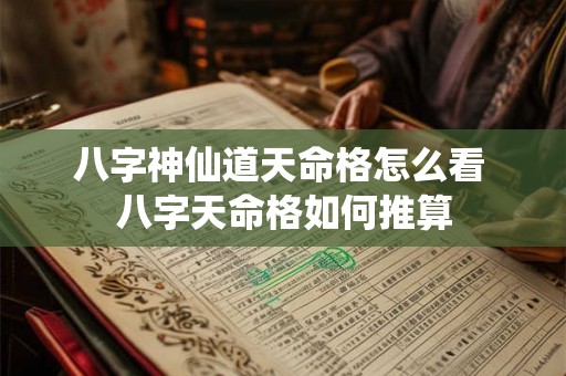 八字神仙道天命格怎么看 八字天命格如何推算