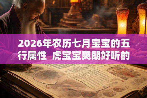 2026年农历七月宝宝的五行属性  虎宝宝爽朗好听的名字