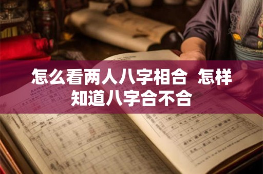 怎么看两人八字相合  怎样知道八字合不合